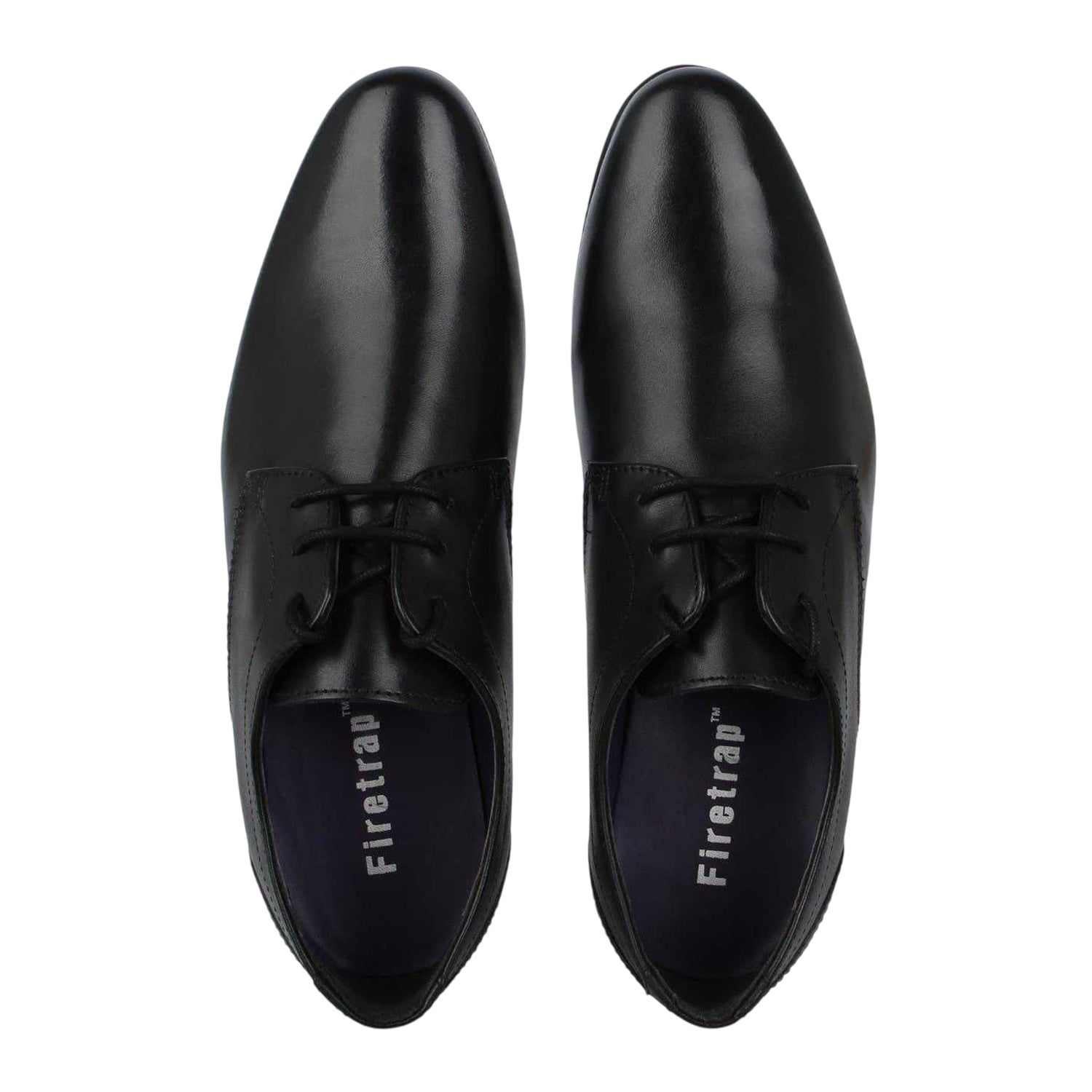 Black - Lifestyle - Firetrap Boys Savoy Leather Derby Shoes