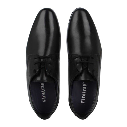 Black - Lifestyle - Firetrap Boys Savoy Leather Derby Shoes