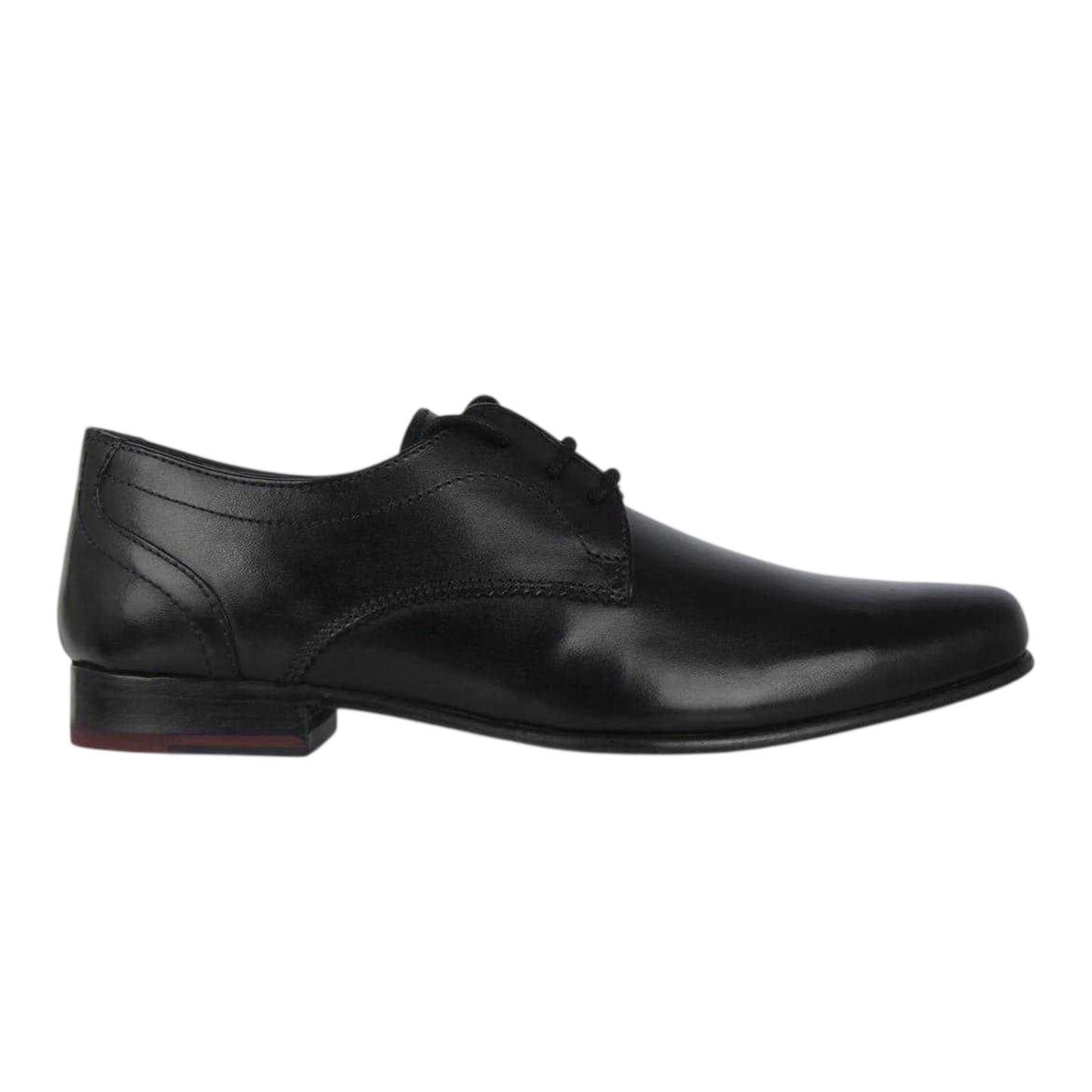 Black - Front - Firetrap Boys Savoy Leather Derby Shoes