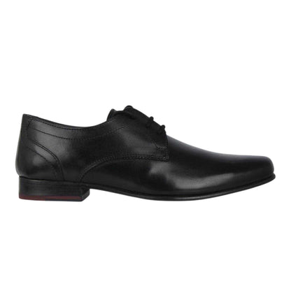 Black - Front - Firetrap Boys Savoy Leather Derby Shoes