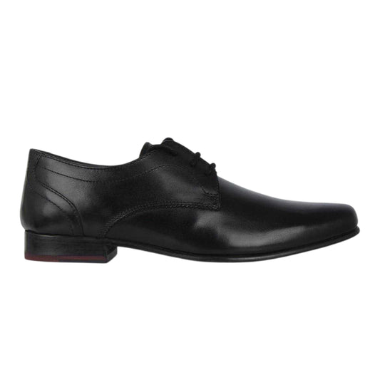 Black - Front - Firetrap Boys Savoy Leather Derby Shoes