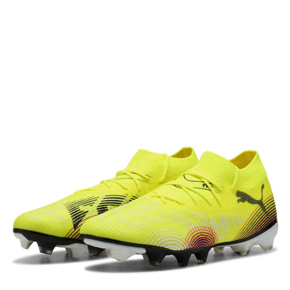 Yellow-Black - Front - Puma Mens Future 8 Match Firm Ground Football Boots