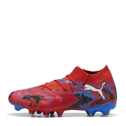 Red-Blue - Back - Puma Mens Future 8 Match Firm Ground Football Boots