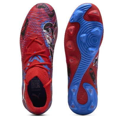 Red-Blue - Side - Puma Mens Future 8 Match Firm Ground Football Boots
