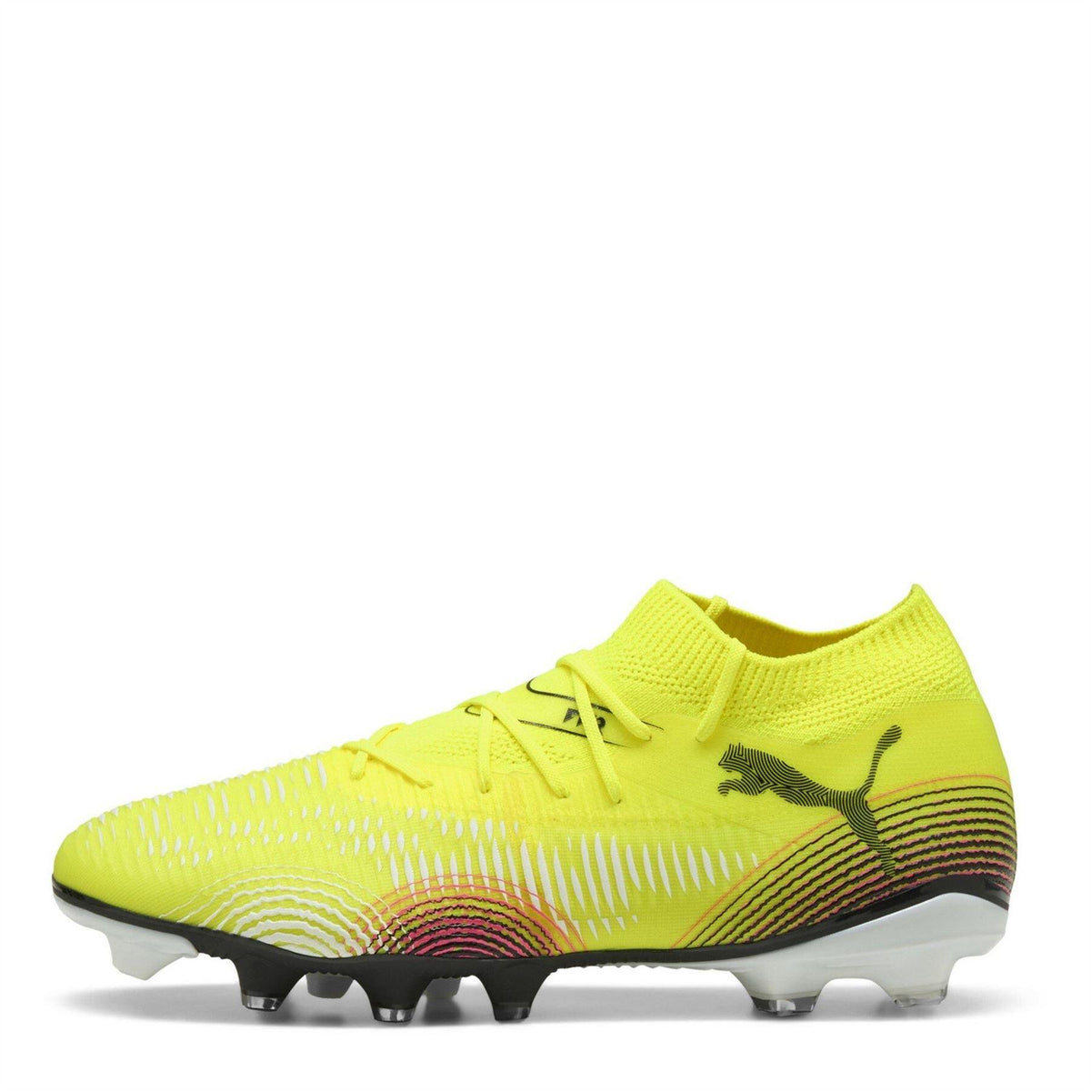 Yellow-Black - Back - Puma Mens Future 8 Match Firm Ground Football Boots