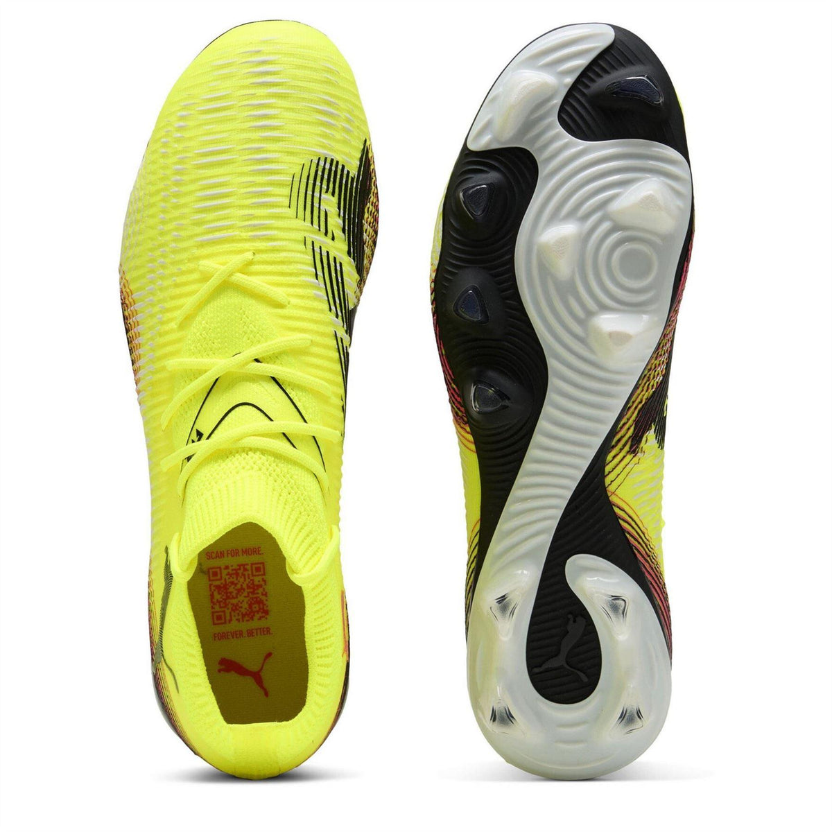 Yellow-Black - Side - Puma Mens Future 8 Match Firm Ground Football Boots