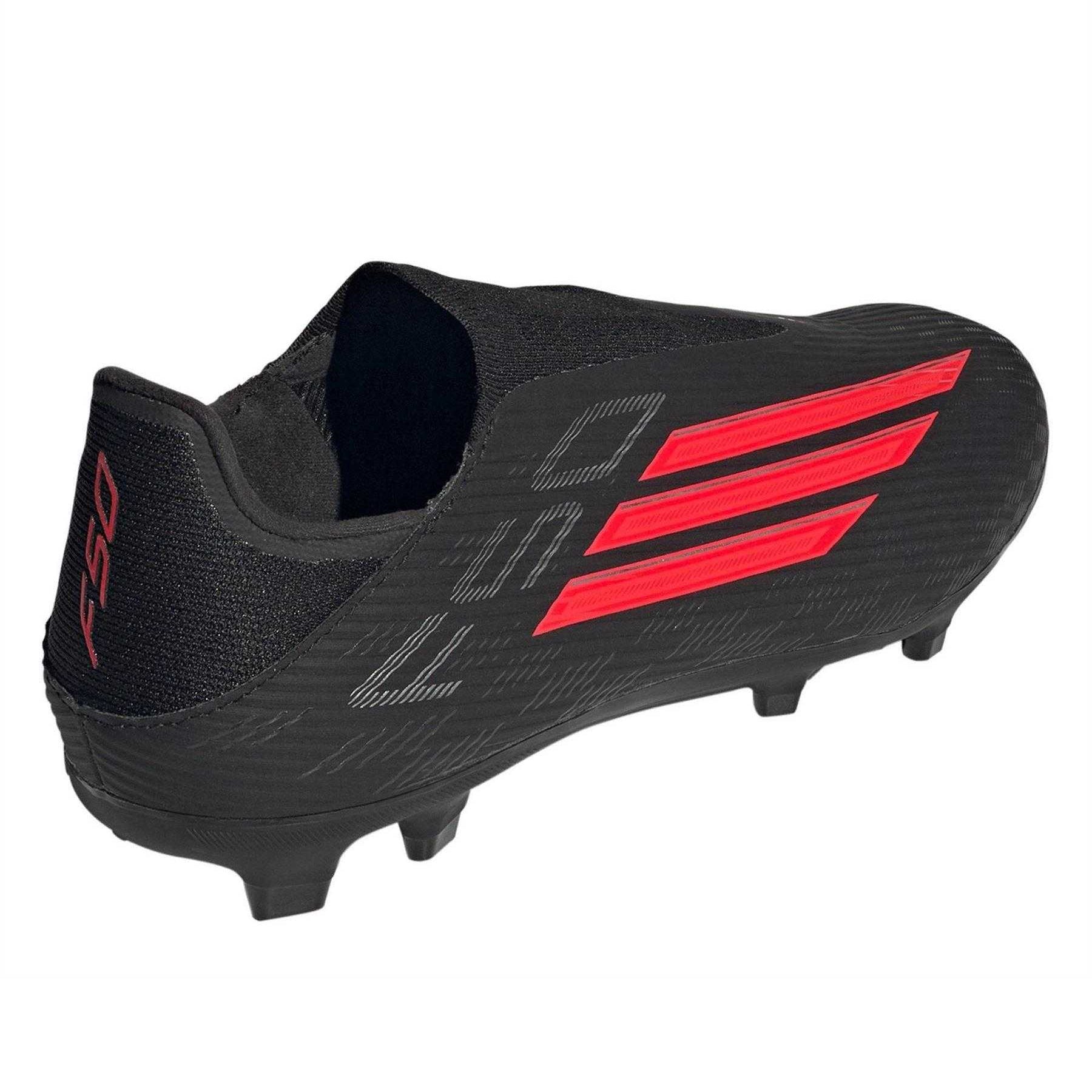 Black-Red - Back - Adidas Mens F50 League Firm Ground Football Boots