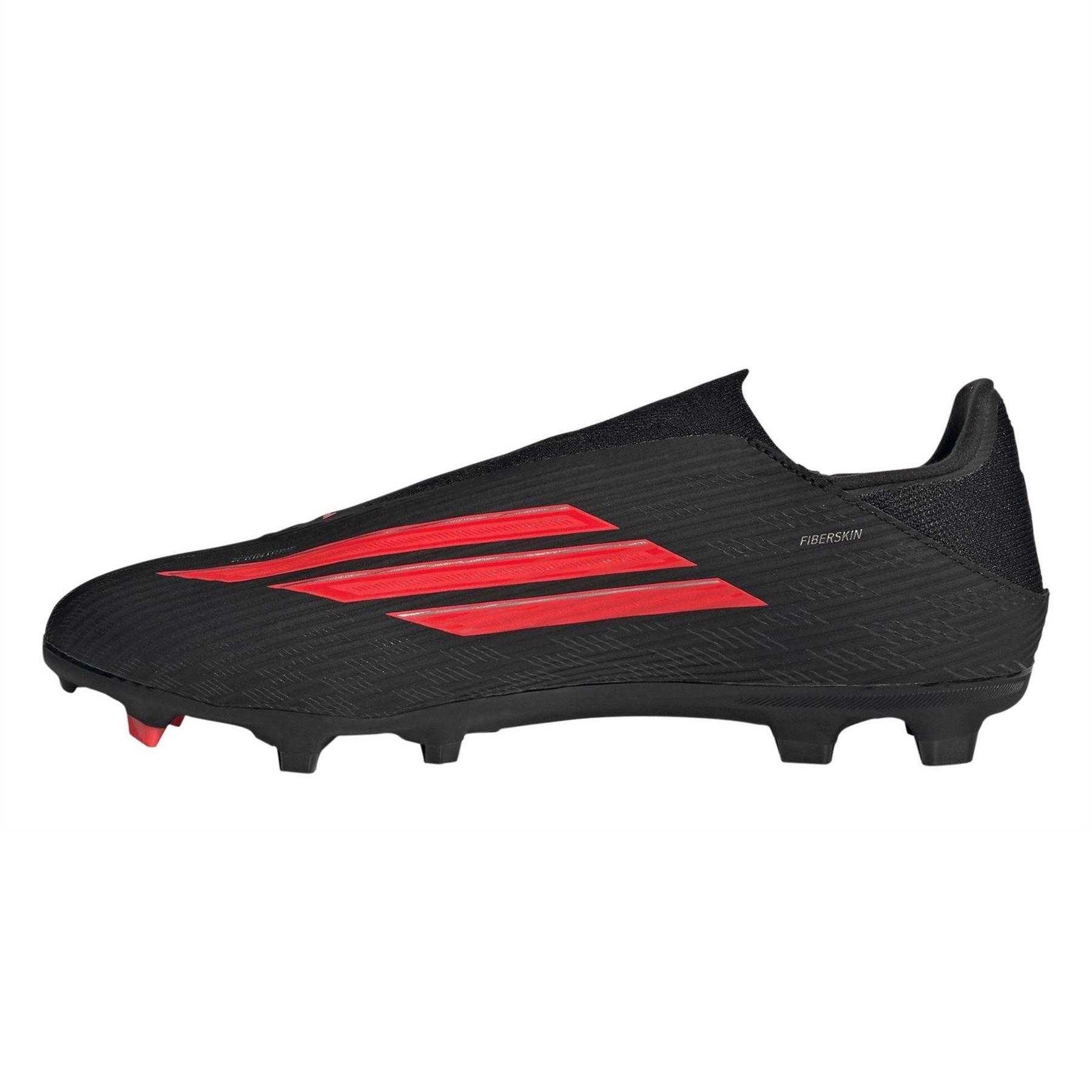 Black-Red - Side - Adidas Mens F50 League Firm Ground Football Boots