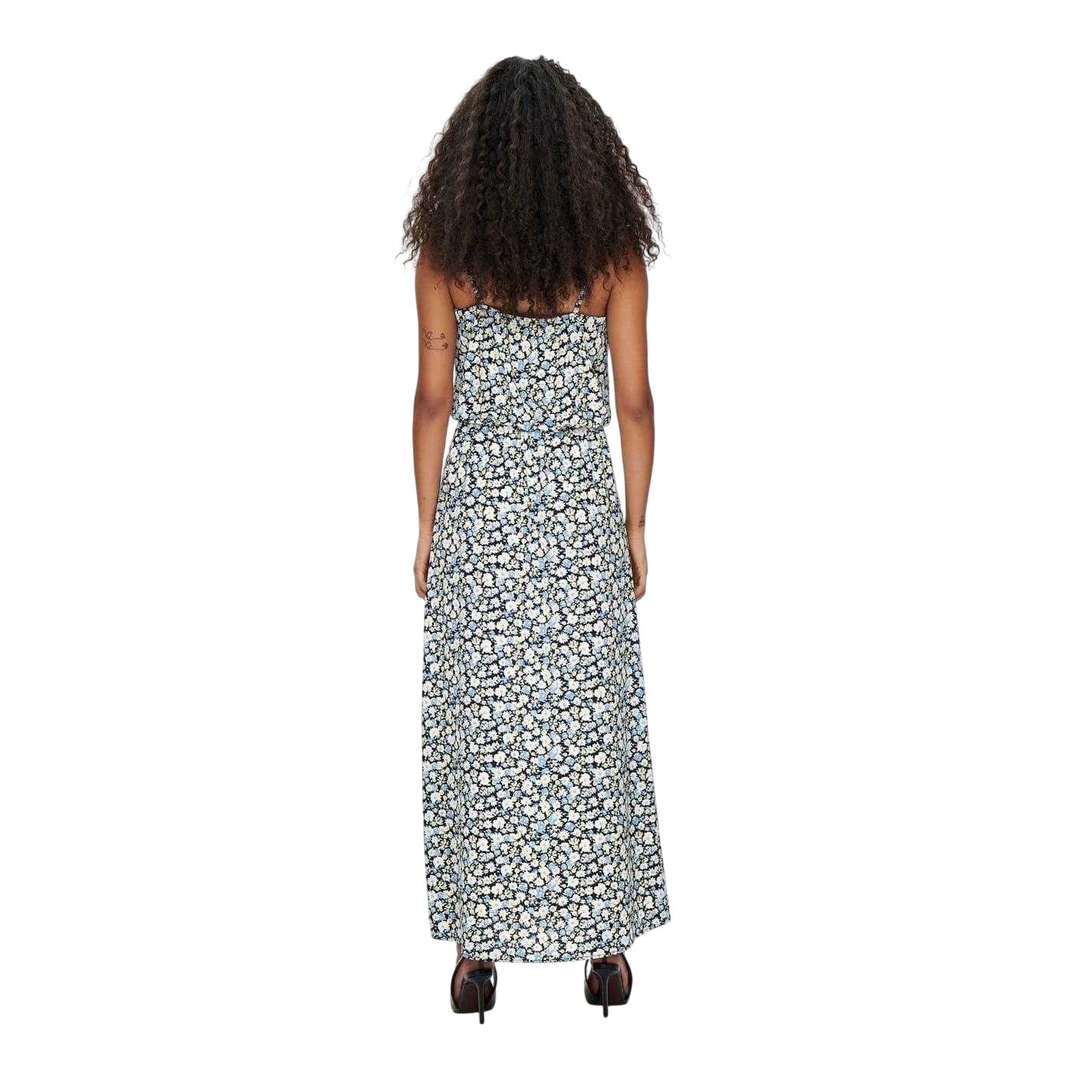 Night Sky - Back - Only Womens-Ladies Floral Polyester Maxi Dress