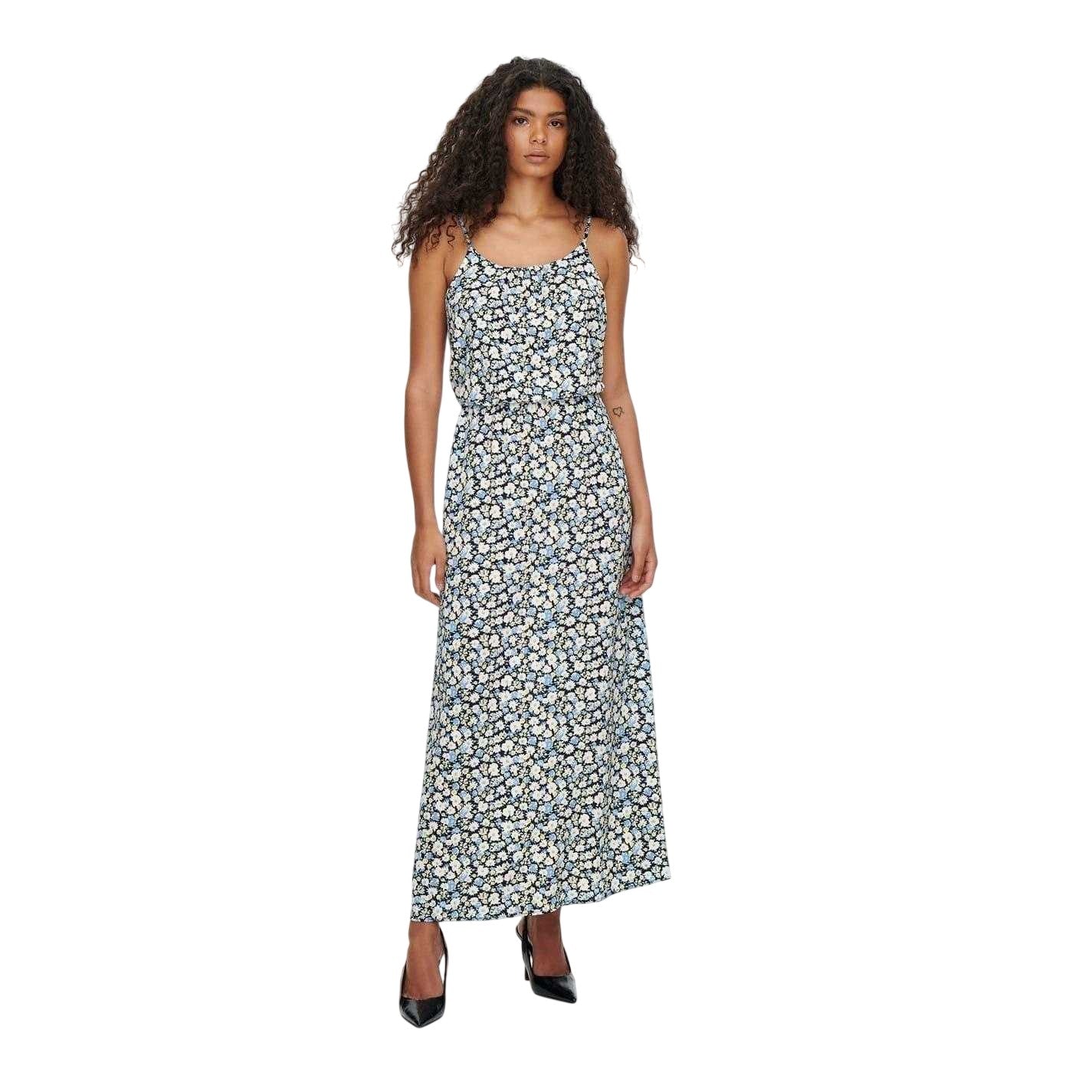 Night Sky - Front - Only Womens-Ladies Floral Polyester Maxi Dress