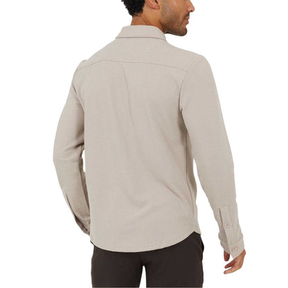 Light Sand - Back - Brave Soul Mens Long-Sleeved Shirt