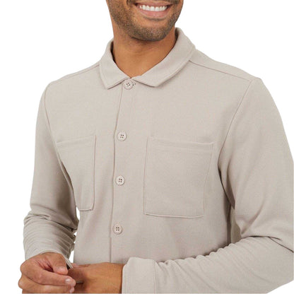 Light Sand - Side - Brave Soul Mens Long-Sleeved Shirt