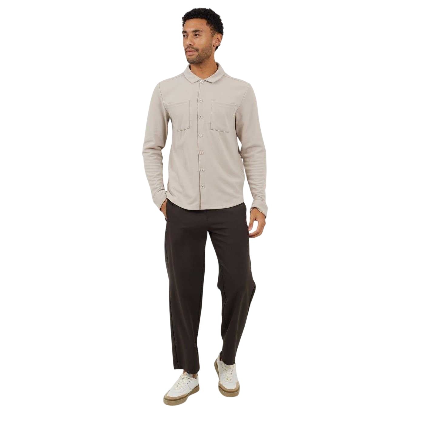 Light Sand - Lifestyle - Brave Soul Mens Long-Sleeved Shirt
