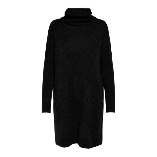 Black - Front - Only Womens-Ladies Knitted Cowl Neck Sweater Dress