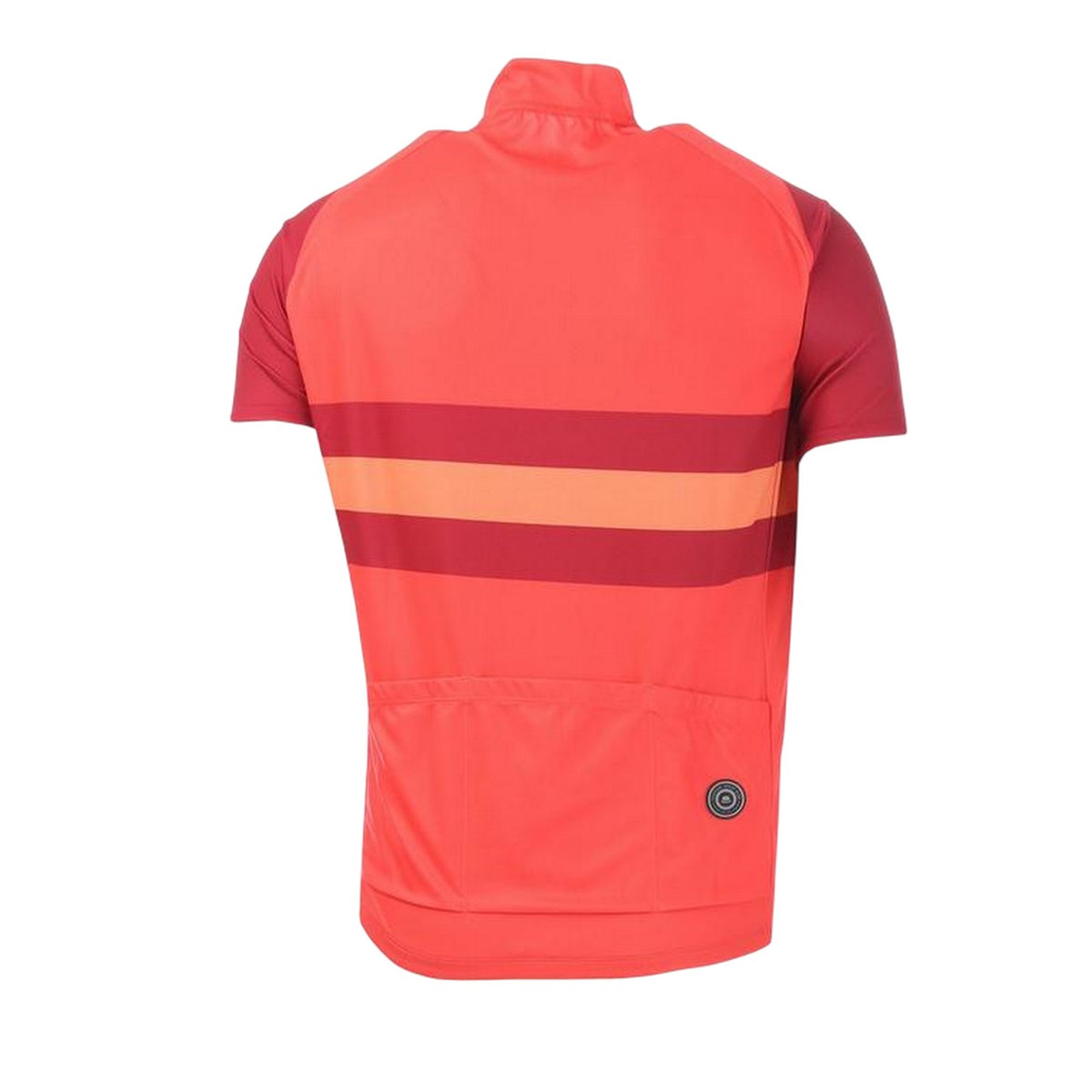 Red - Back - Skins Mens Zip Neck Slim Cycling Jacket