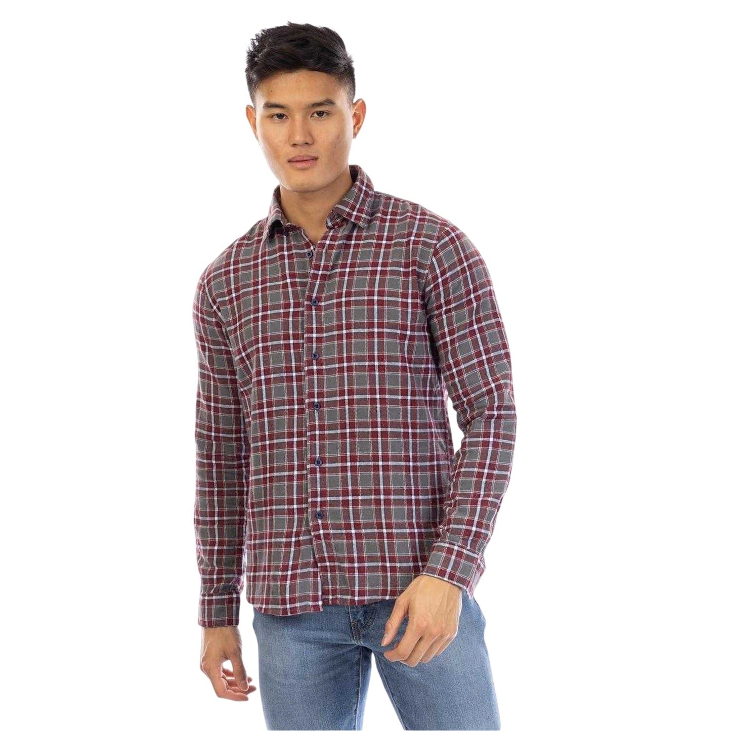 Multicoloured - Front - Peter Werth Mens Enbrook Long-Sleeved Shirt