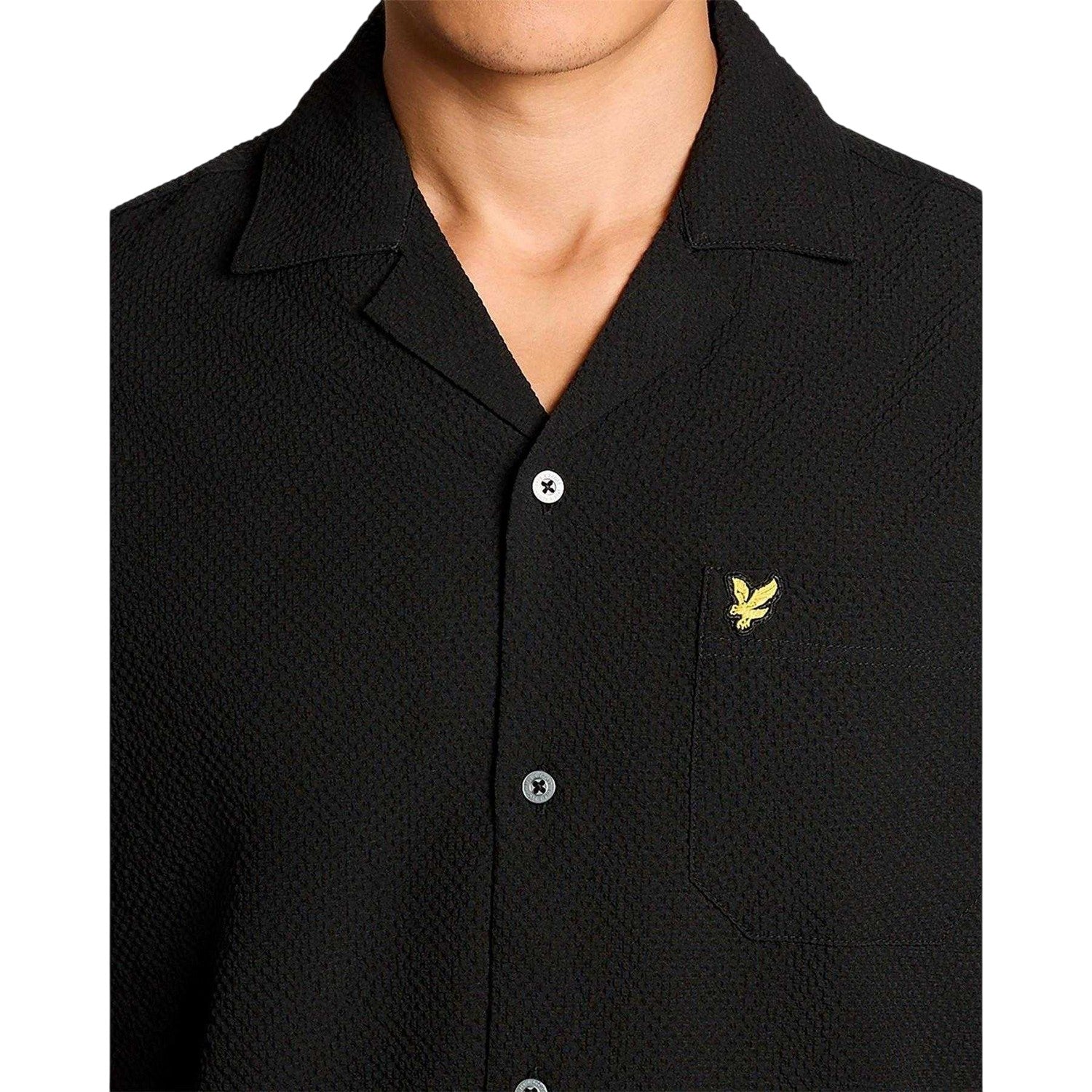 Black - Lifestyle - Lyle & Scott Mens Patterned Short-Sleeved Shirt