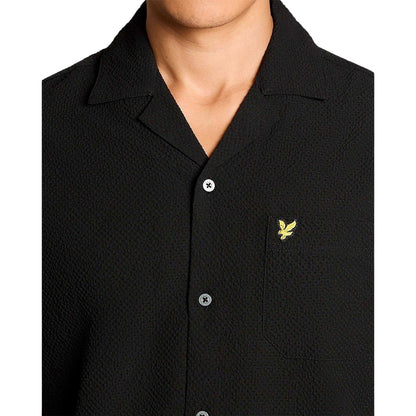 Black - Lifestyle - Lyle & Scott Mens Patterned Short-Sleeved Shirt