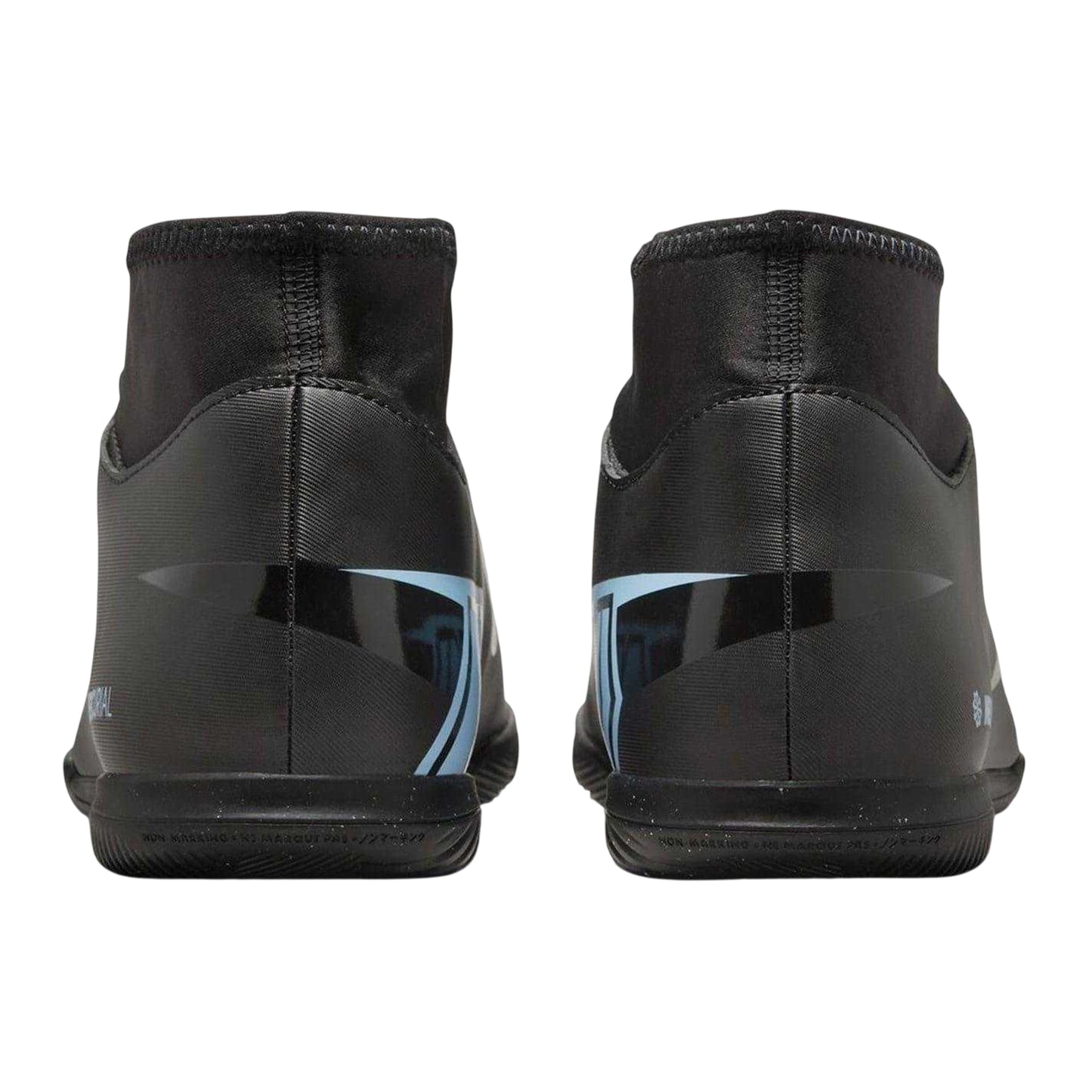 Black-Blue - Back - Nike Mens Mercurial Superfly 10 Indoor Football Shoes