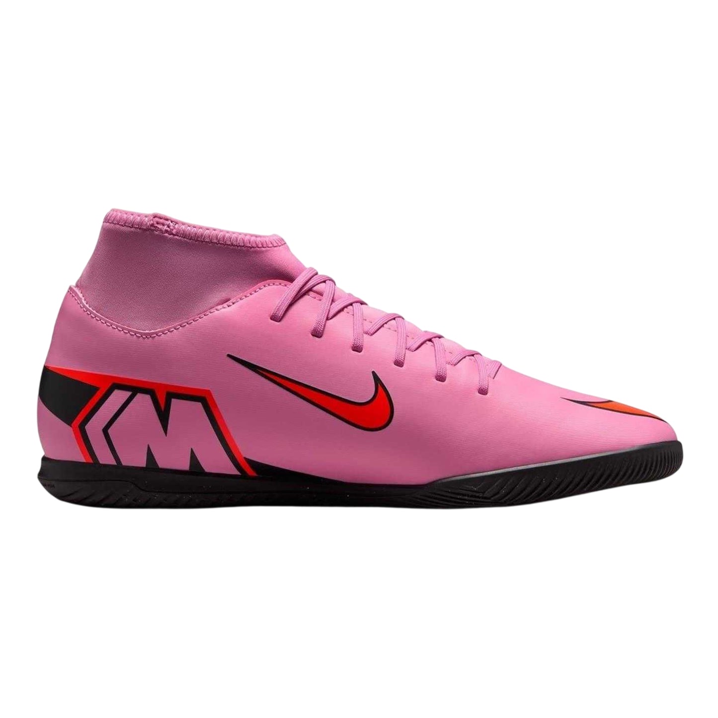 Pink-Black - Front - Nike Mens Mercurial Superfly 10 Indoor Football Shoes