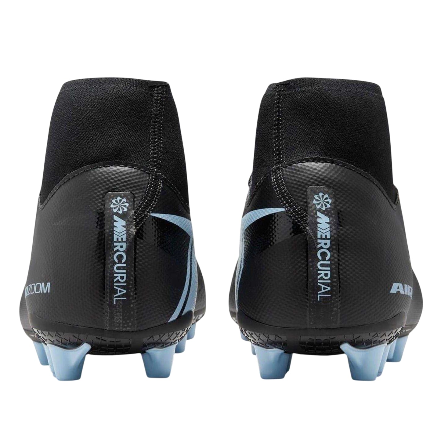 Black-Blue - Back - Nike Mens Mercurial Superfly 10 Academy Leather Artificial Ground Football Boots