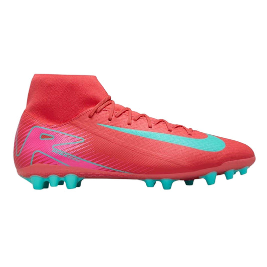 Red-Green - Front - Nike Mens Mercurial Superfly 10 Academy Leather Artificial Ground Football Boots