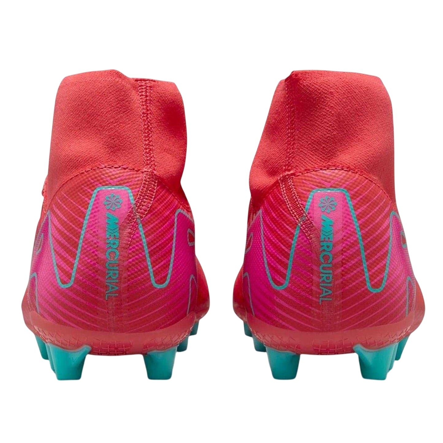 Red-Green - Back - Nike Mens Mercurial Superfly 10 Academy Leather Artificial Ground Football Boots