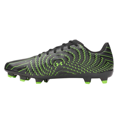 Black-Green - Back - Under Armour Mens Shadow Select 4 Firm Ground Football Boots