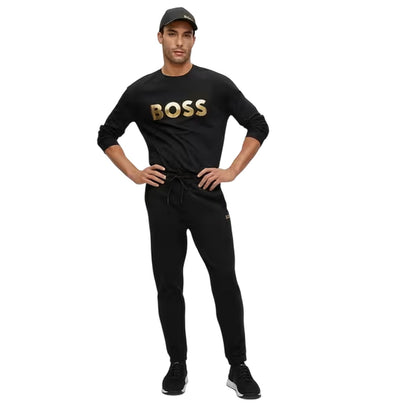 Black - Lifestyle - Boss Mens Pete G Waffle Joggers