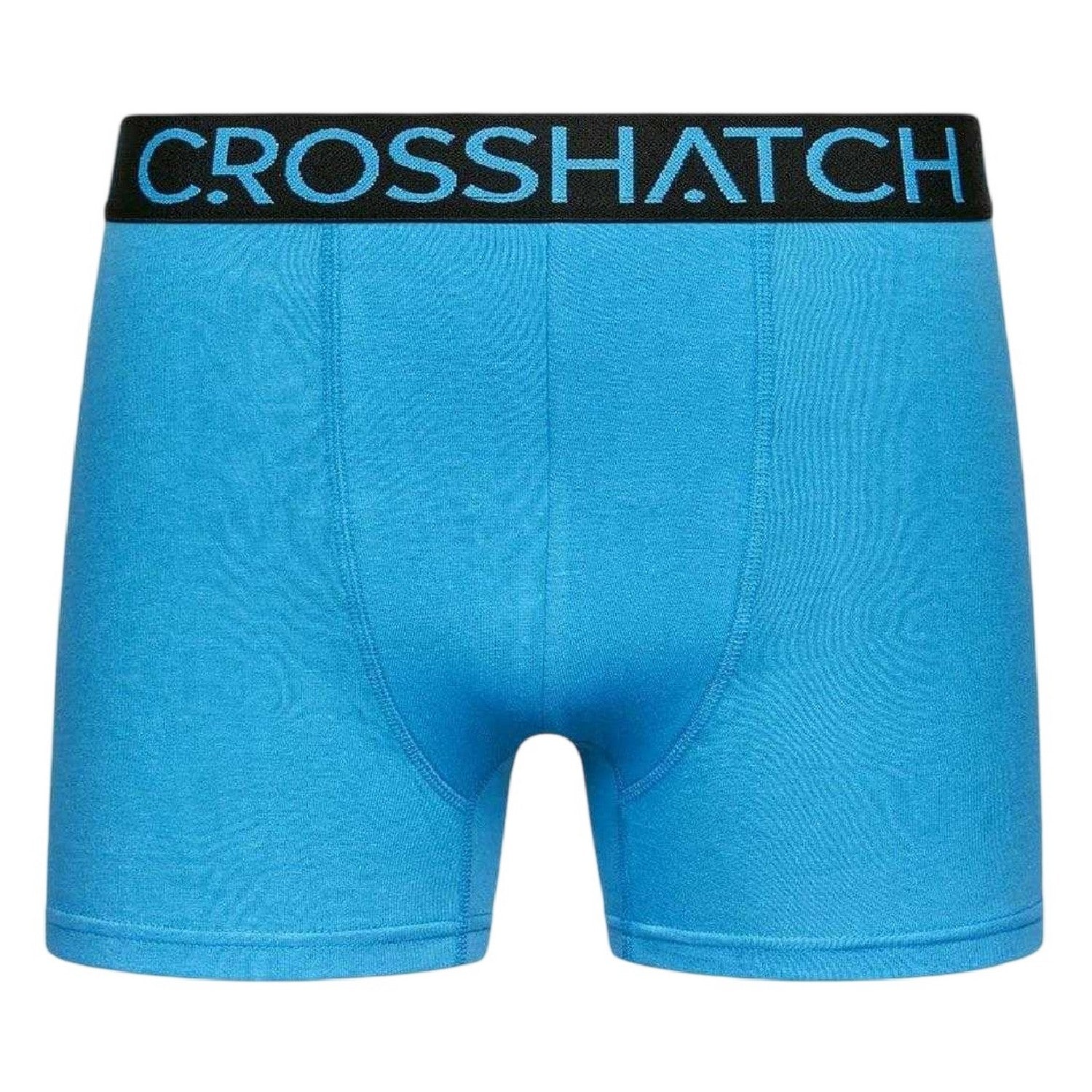 Black Blue - Back - Crosshatch Mens Logo Boxer Shorts (Pack of 3)