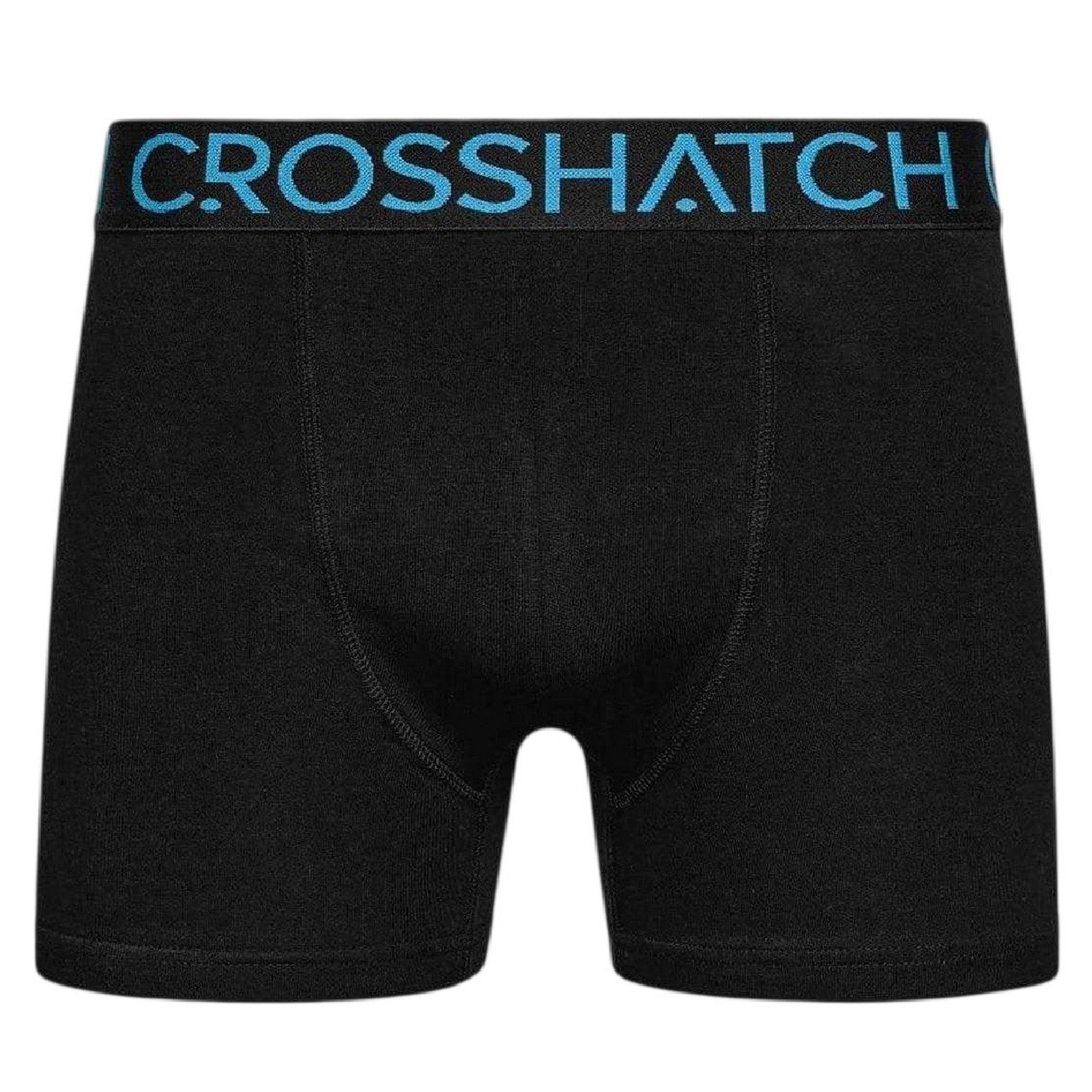 Black Blue - Lifestyle - Crosshatch Mens Logo Boxer Shorts (Pack of 3)