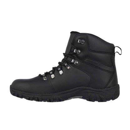 Black - Side - Gelert Mens Leather Waterproof Walking Boots