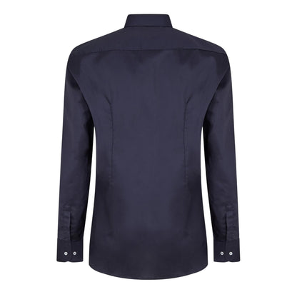 Dark Blue - Back - Boss Mens Oxford Long-Sleeved Formal Shirt