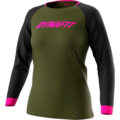 Moss - Front - Dynafit Womens-Ladies Raglan Long-Sleeved Bodysuit