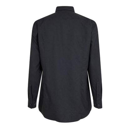 Black - Back - Boss Mens Point Collar Regular Long-Sleeved Shirt