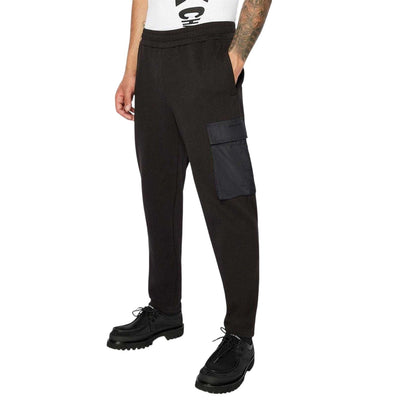 Black - Side - Armani Exchange Mens Plain Trousers