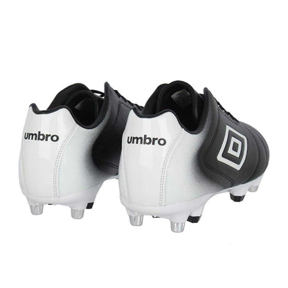 Black-White - Back - Umbro Unisex Adult Calcio Black and White Soft Ground Football Boots