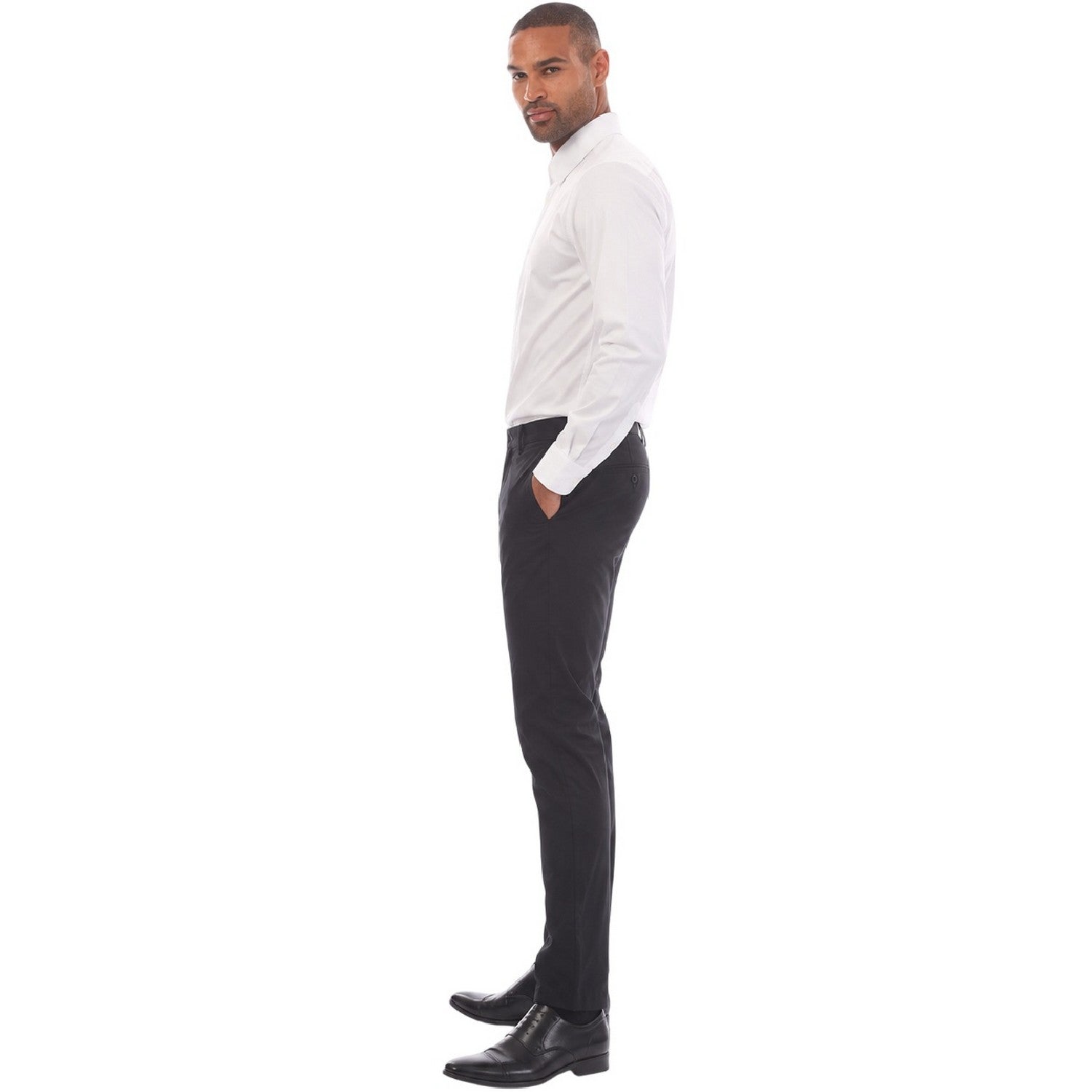 White - Side - Boss Mens Josh Regular Shirt