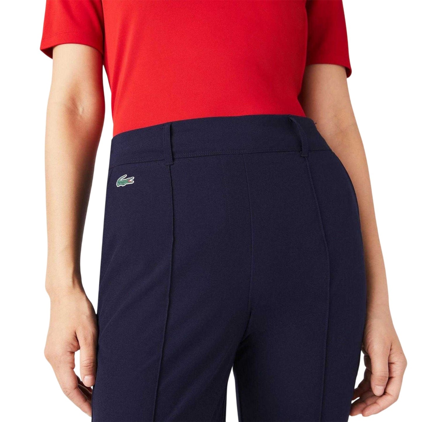 Navy Blue - Lifestyle - Lacoste Womens-Ladies Embroidered Logo Trousers
