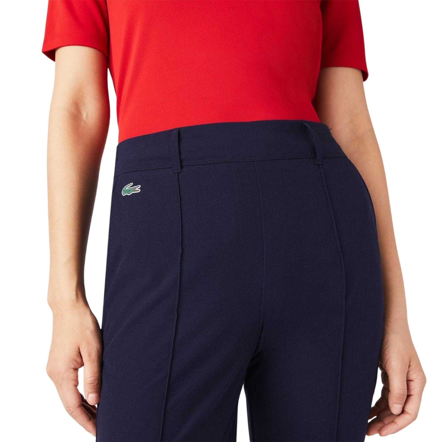 Navy Blue - Lifestyle - Lacoste Womens-Ladies Embroidered Logo Trousers