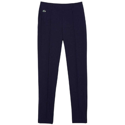 Navy Blue - Front - Lacoste Womens-Ladies Embroidered Logo Trousers