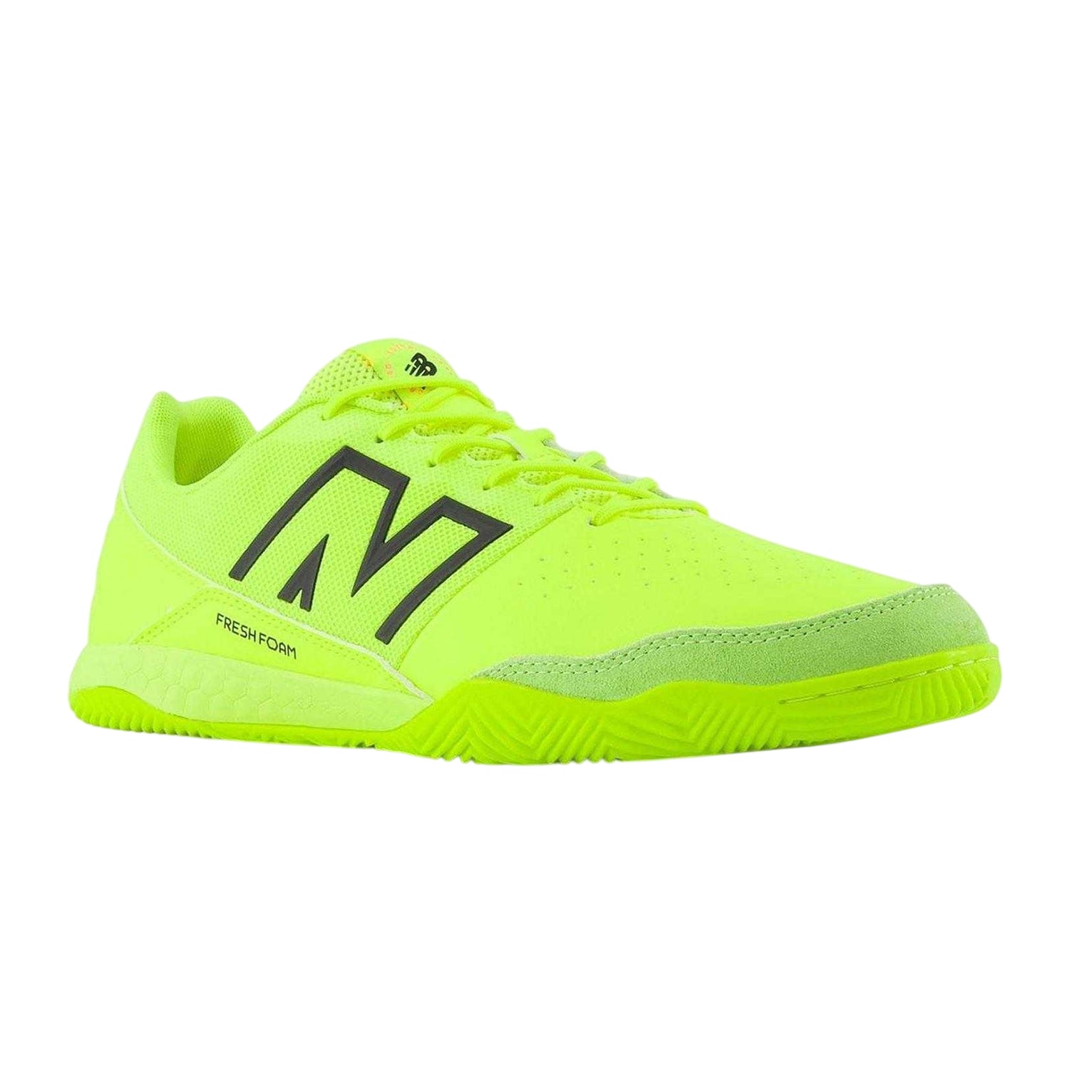 Lime - Front - New Balance Mens Command V6 Suede Indoor Football Shoes