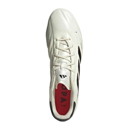 White-Black-Red - Lifestyle - Adidas Mens Copa Pure Elite Calf Leather Firm Ground Football Boots