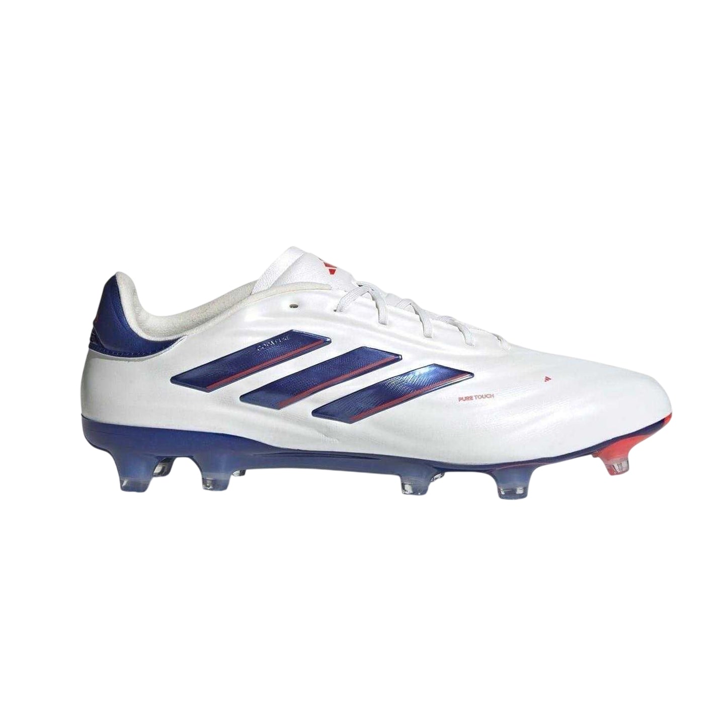 White-Blue - Front - Adidas Mens Copa Pure Elite Calf Leather Firm Ground Football Boots