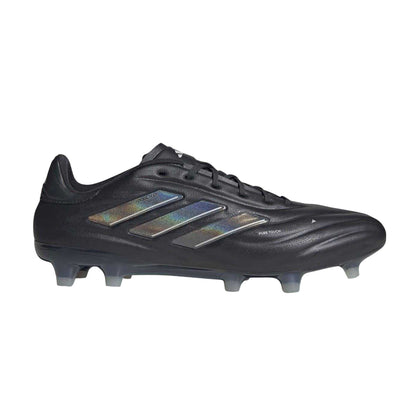 Black-Grey - Front - Adidas Mens Copa Pure Elite Calf Leather Firm Ground Football Boots