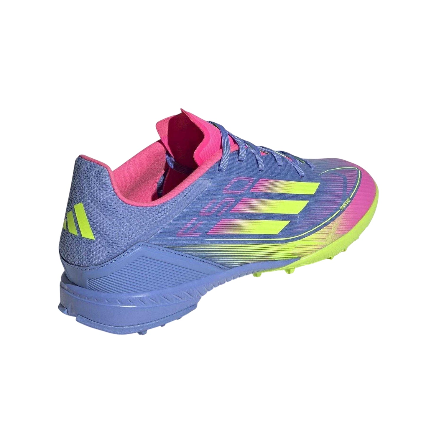 Blue-Lemon - Back - Adidas Mens F50 League Striped Football Boots