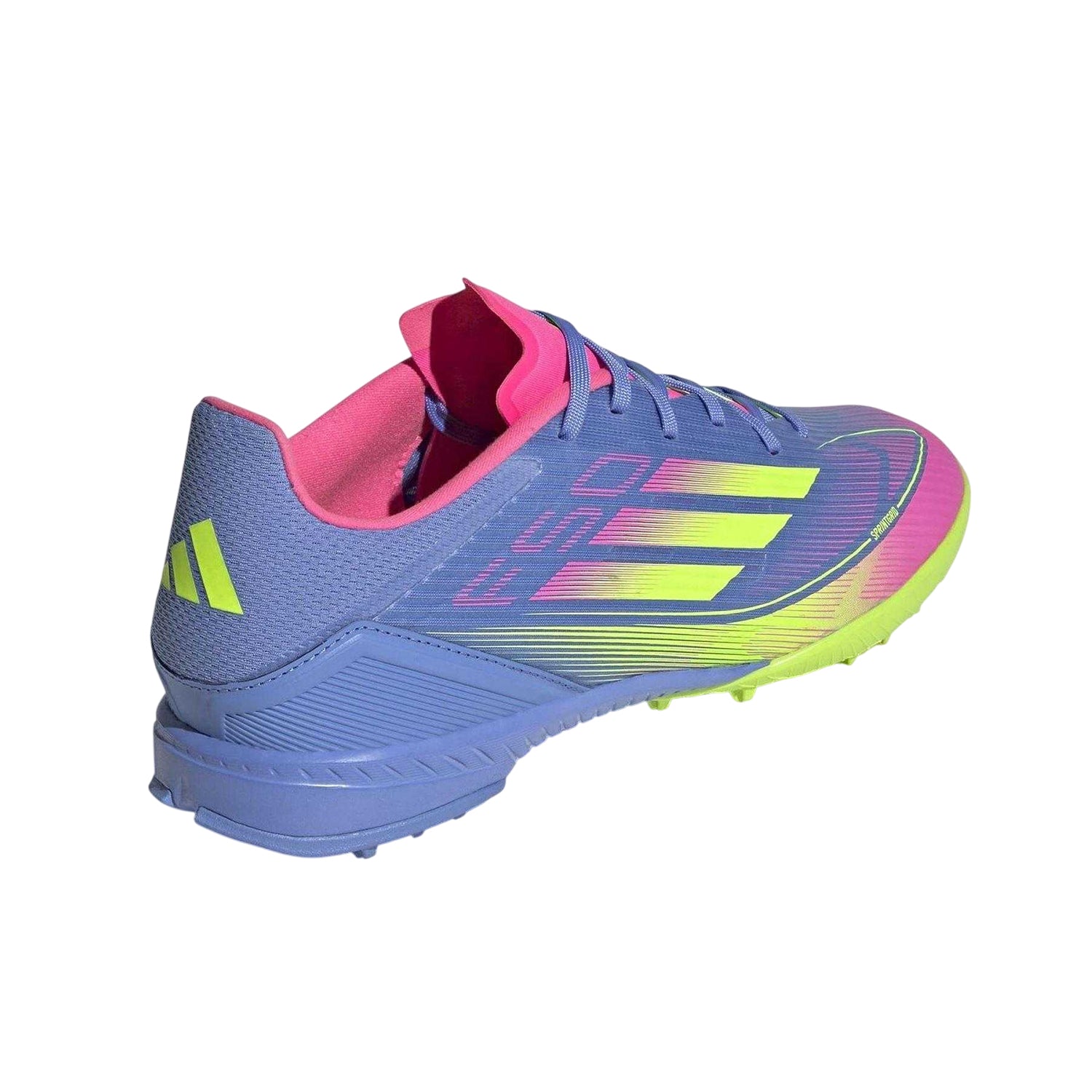 Blue-Lemon - Back - Adidas Mens F50 League Striped Football Boots