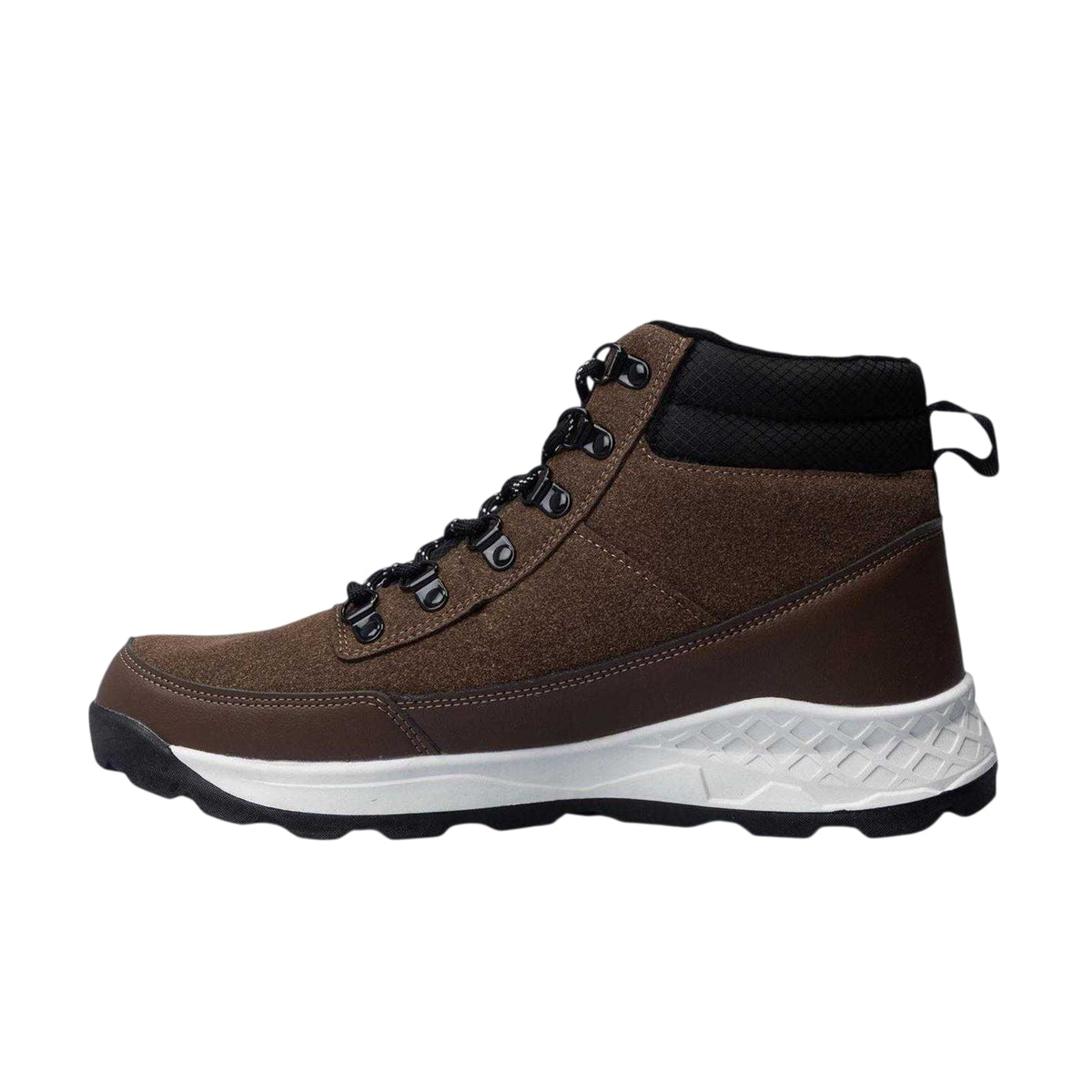 Brown - Back - Crosshatch Mens Kinrag Hiking Boots