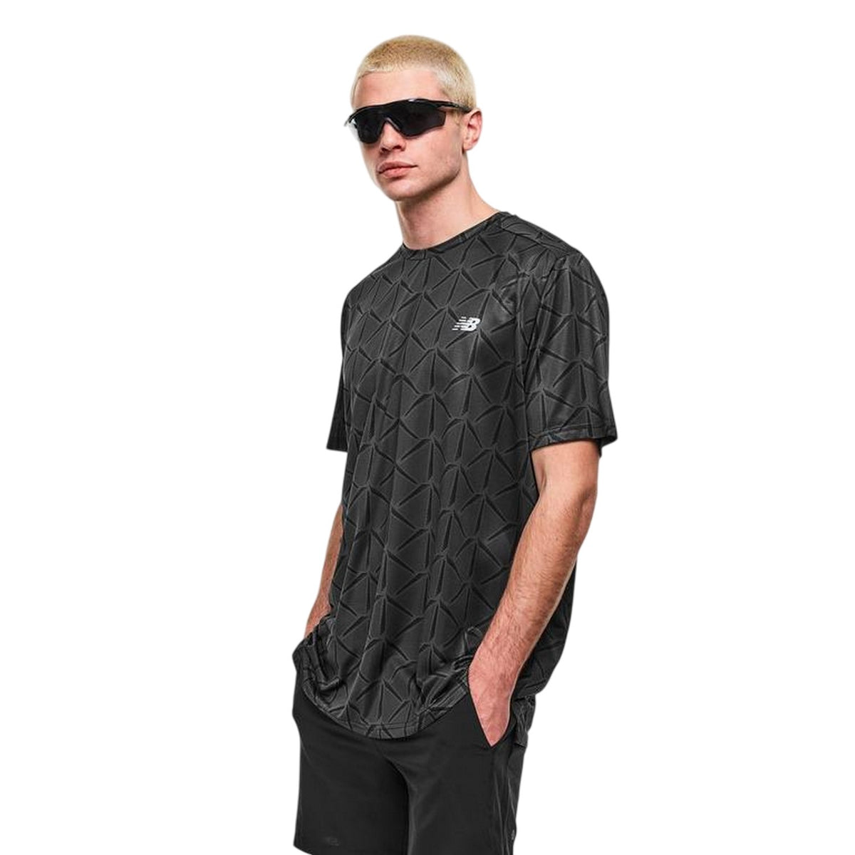 Black - Side - New Balance Mens Performance Gym T-Shirt