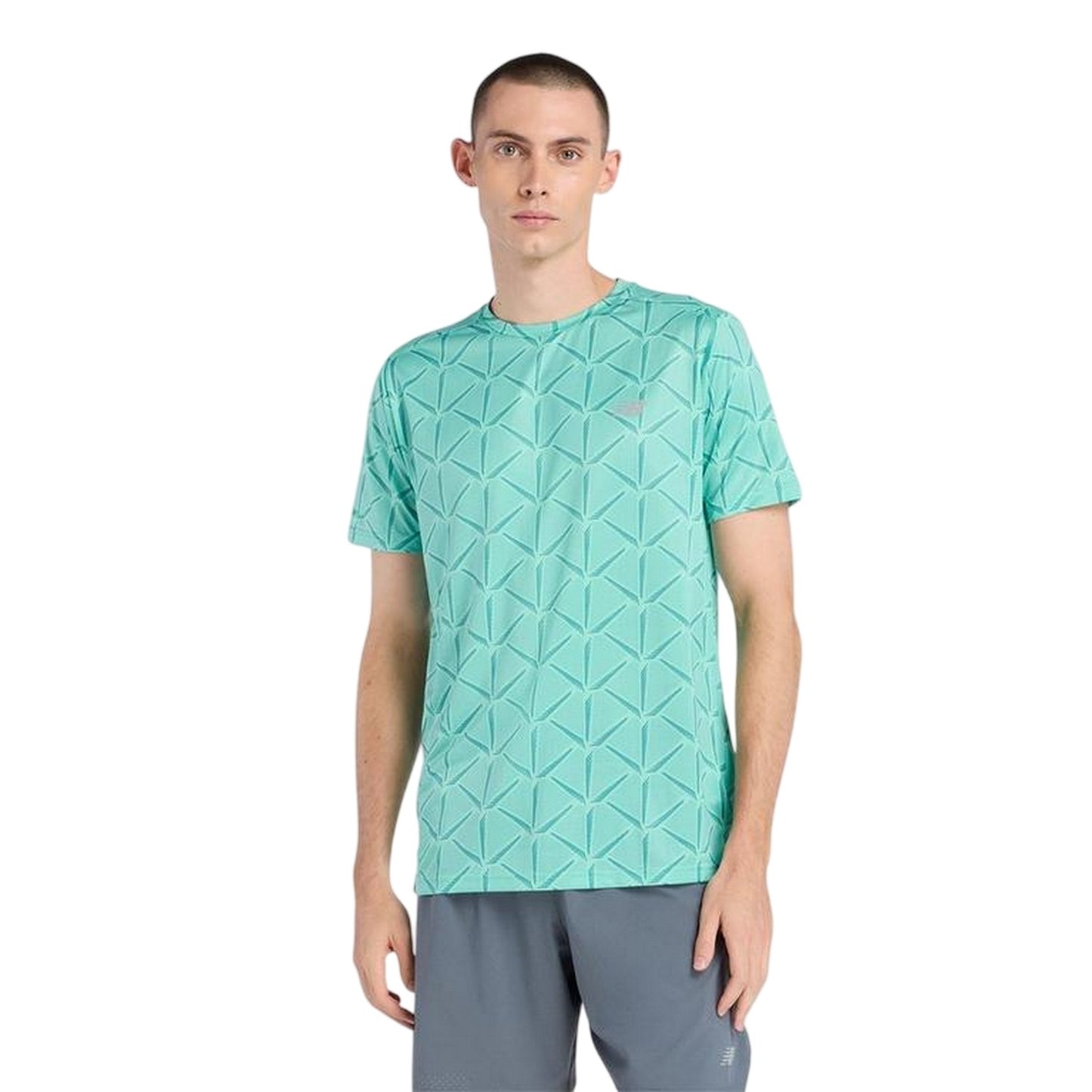 Deep Green - Front - New Balance Mens Performance Gym T-Shirt